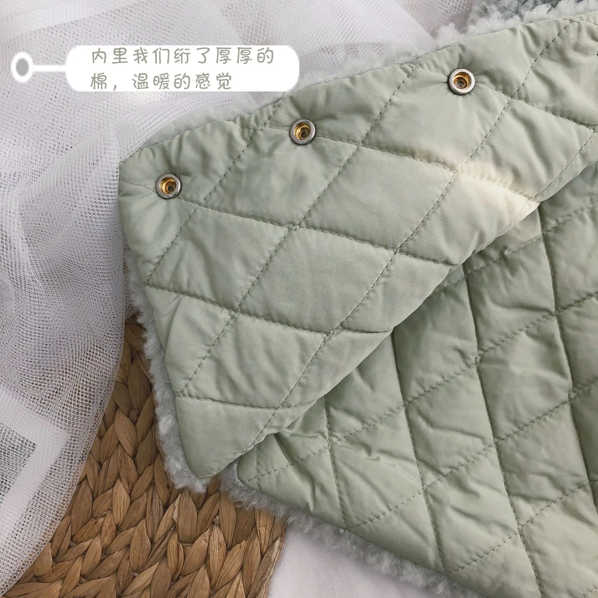 Autumn Winter fashion girls solid color quilted berber Fleece waistcoats kids warm cute sleeveless thick vests