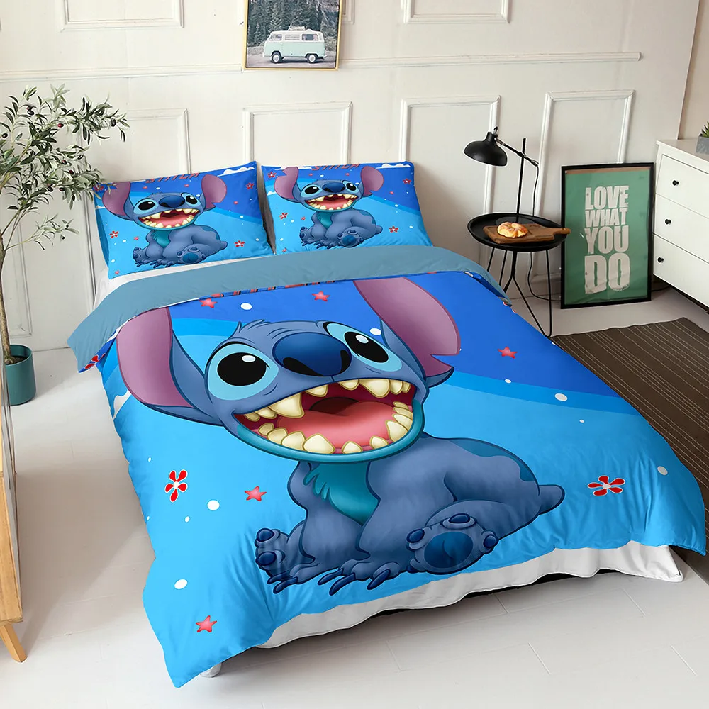 Disney Lilo & Stitch Bedding Set Cartoon Bedspread Single Twin Full ...
