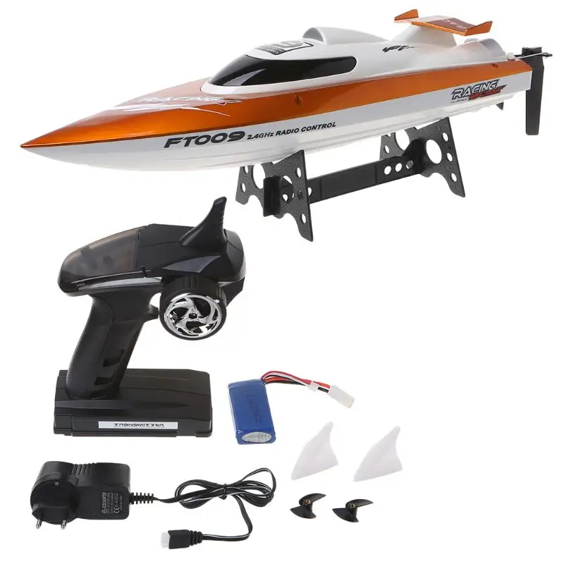 

High Speed Racing RC Boat FT009 2.4G 4CH Radio Control Boats With Rectifying Function Water Cooling and Self-righting Toy Y51E