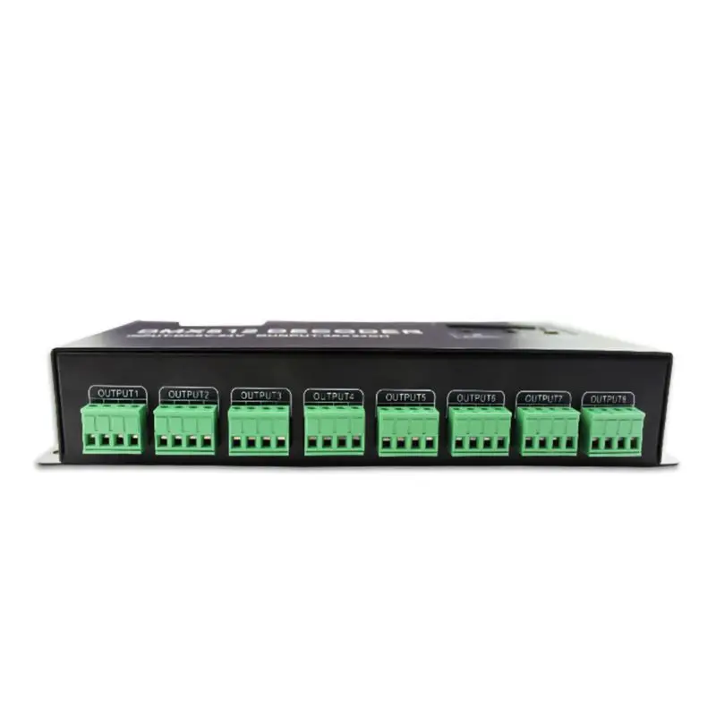 24 канальный RGB DMX 512 декодер с цифровым дисплеем 72A диммер драйвер pwm RGB контроллер DMX с RJ45 входным DC5V-24V