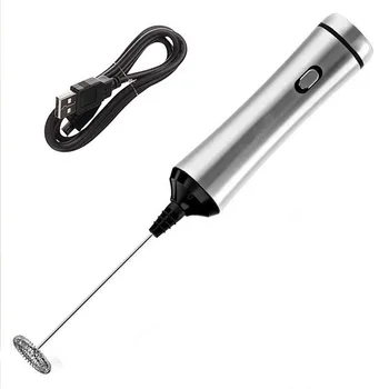 

Rechargeable Electric Milk Frother Coffee Foamer Whisk Mixer Stirrer Eggbeater For Stir Eggs Butter And Milk
