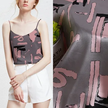 

145*100cm Twill stretch letter printed fabric dress shirt pajamas swimsuit handmade diy fabric