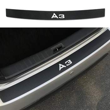 

Car Rear Bumper Guard Stickers For Audi A3 8P 8V 8L Carbon Fiber Protector Waterproof Styling Automobiles Car Tuning Accessories