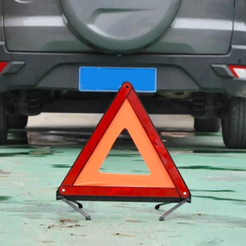 

42x42x42cm Warning Sign Safety Hazard Reflective Red Accessories Triangle