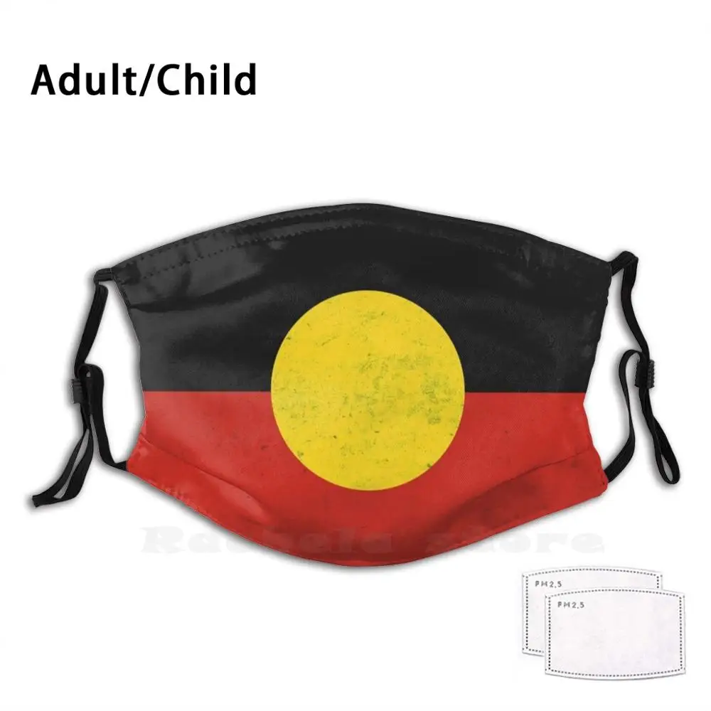 

Aboriginal Flag Print Washable Filter Anti Dust Mouth Mask Aboriginal Land Rights Always Was Always Will Be Aboriginal Land