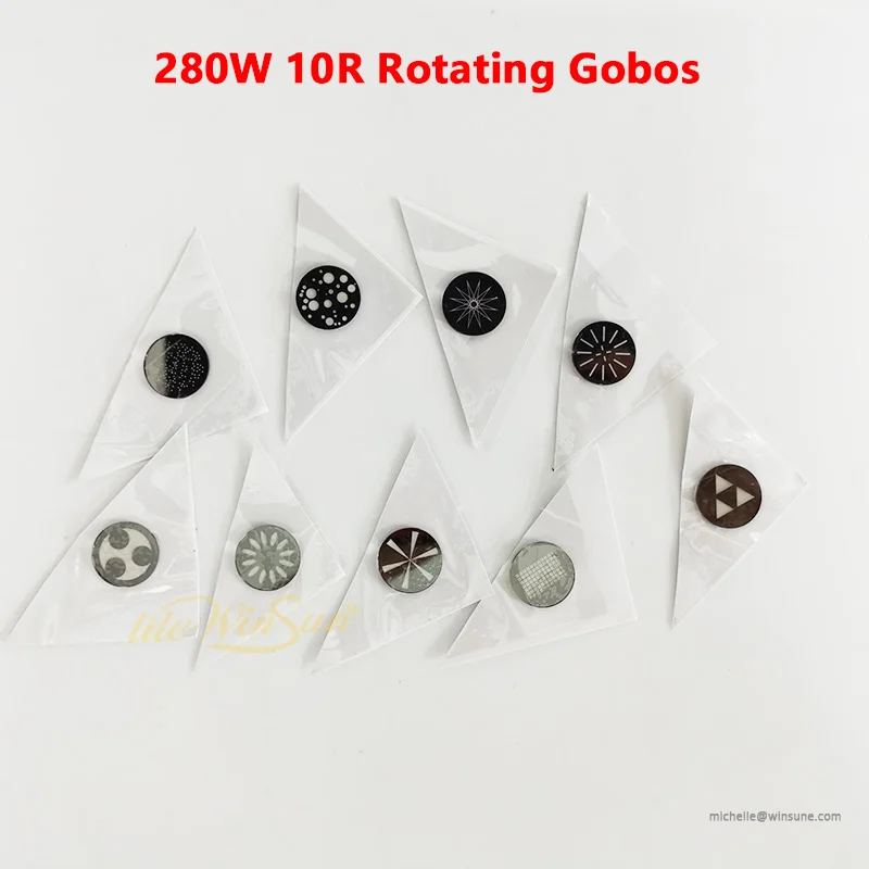 Litewinsune Freeship Rotated Gobos Pattern Glass for Stage Lighting Beam 10R 280W Spot 17R Replacement Accessories (2)