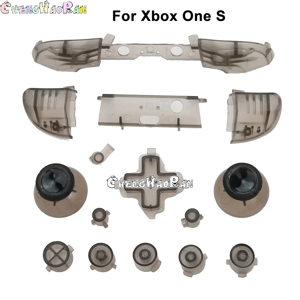 Xbox One S X 슬림 컨트롤러 아날로그 스틱 Dpad, 솔리드 도금 RB LB 범퍼 RT LT 트리거 버튼 모드 키트, 19 색, 1 세트