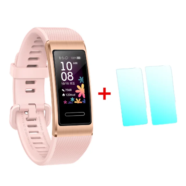 Pink add films Смарт-браслет huawei Band 4 Pro, инновационные циферблаты, gps проактивный мониторинг здоровья, тестер SpO2 band 4 pro, измеритель уровня кислорода в крови - Цвет: Pink add films