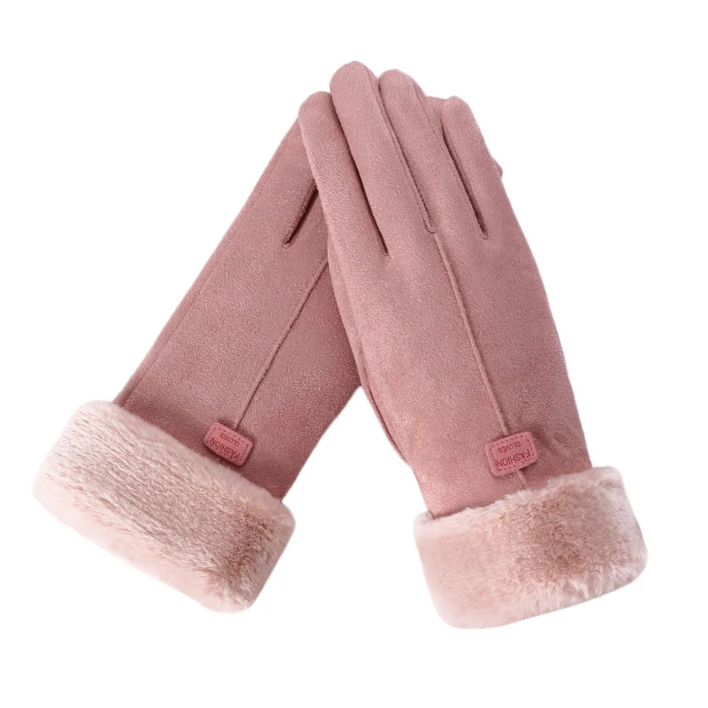 

1Pair Womens Mittens Fashion Winter Outdoor Sport Warm Gloves Faux Touch Screen elegant winter gloves women handschoenen F917