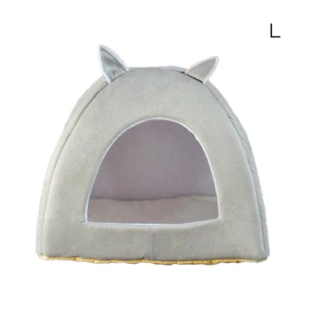 

Portable Dog Cat Winter Warm Kennel Indoor Kitten Bed Cave Cute Bunny Ears Sleeping Nest Pet Supplies
