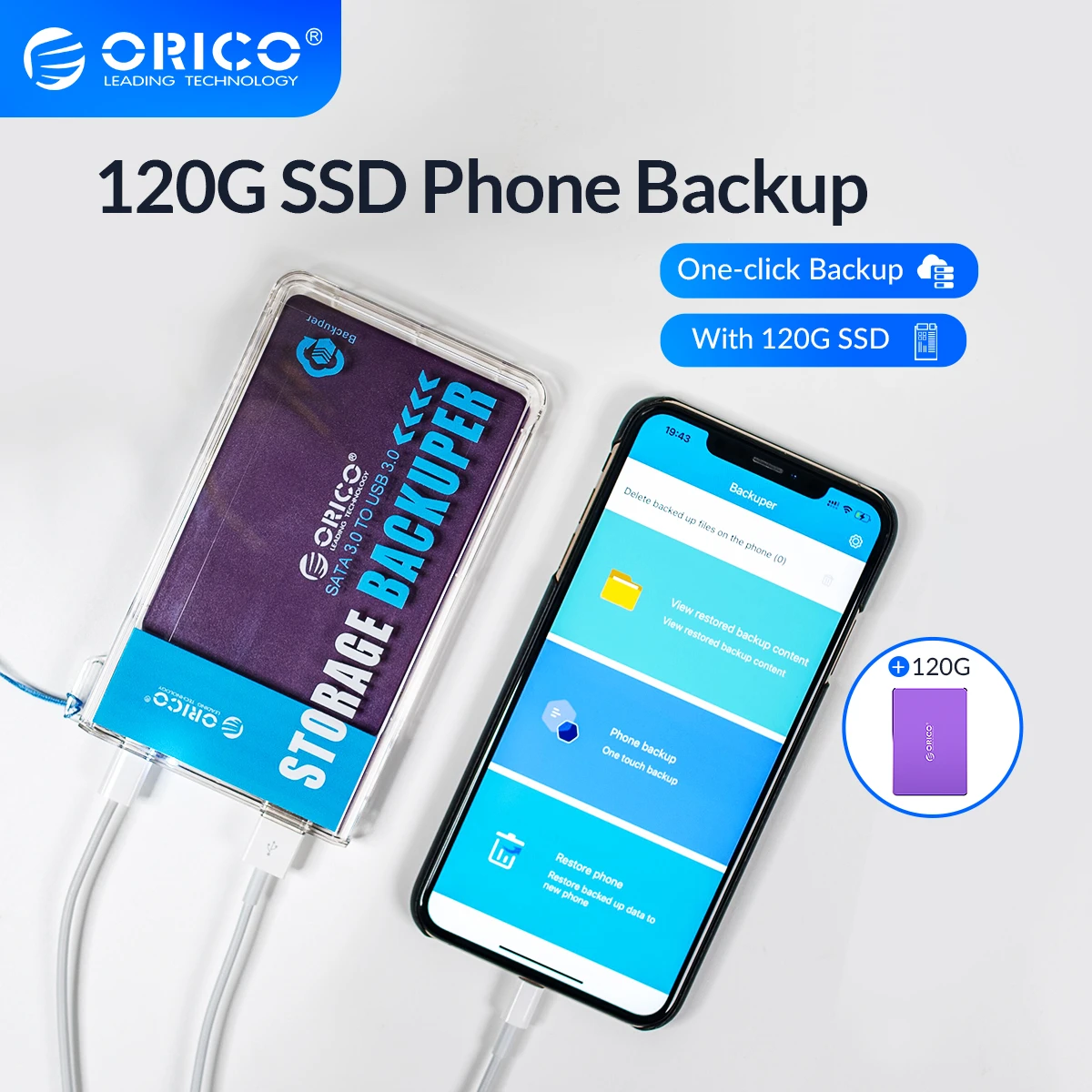 Orico Backuper With 1g Ssd Personal Corporate Video Photos Data Backup Sync From Iphone To Hard Drive Backup 5gbps Speed Networking Storage Aliexpress