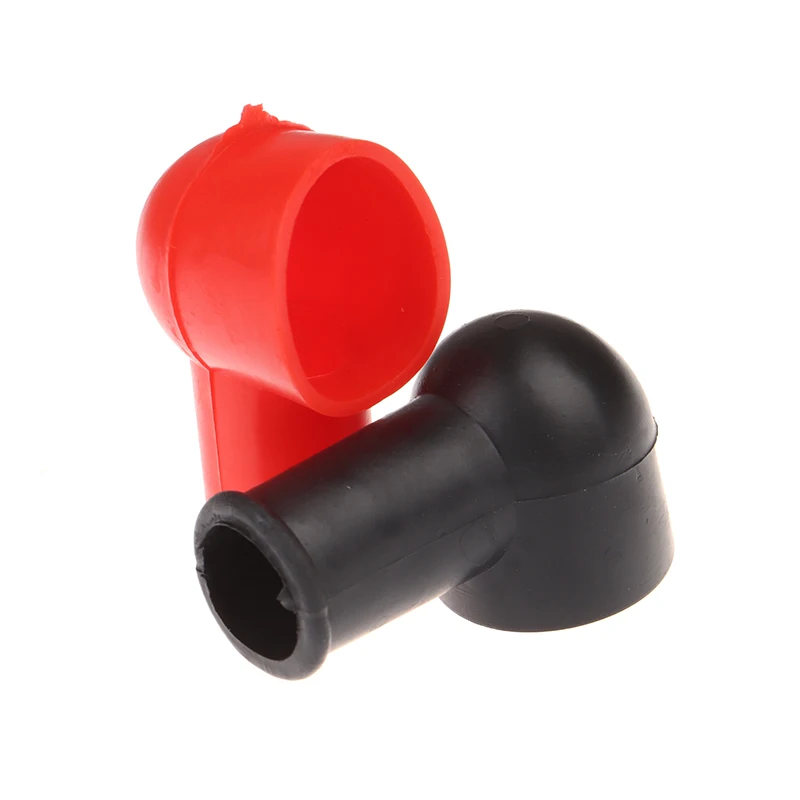 2pcs Rubber Car Motorcycles Battery Negative Positive Terminal Cover Cap Boot Insulating Protector Replacement Batteries Acc car battery cover