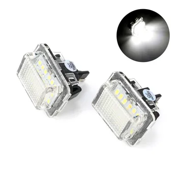 

2PCS LED Auto Number Plate Light for Benz W204(5D) W207 W212 W216 W221 6000K 12V 3W Car Styling 18 LEDs Car License Plate Light