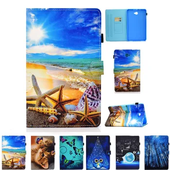 

Painted PU leather Cute Cartoon Case For Samusng Galaxy Tab A A6 10.1 inch 2016 SM-T580 T585 10.1" Flip Tablet Stand Shell Cover