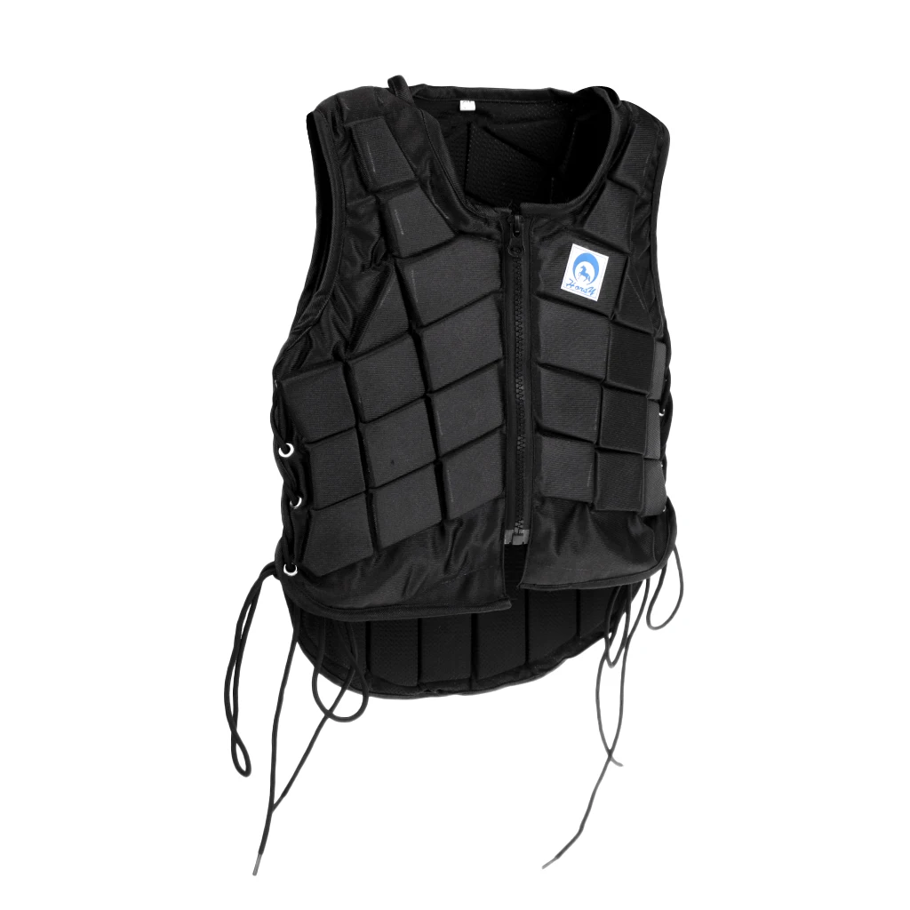 Black EVA Padded Safety Equestrian Horse Riding Vest Body Protector