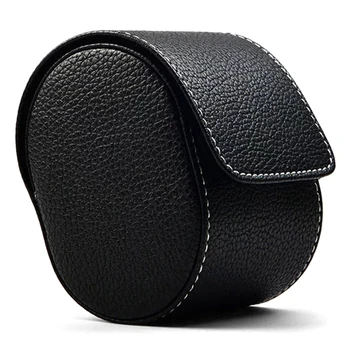 

Fan Xi New Type Pu Leather Wrist Watch Case with Zipper Travel Portable Jewelry Box Two Layer Of Watch Organizer Travel Watch Or