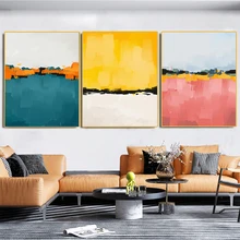 

AMTMBS 3 Pcs Abstract Art Landscape DIY Painting By Numbers Adults Drawing On Canvas Coloring By Numbers Wall Art Number Decor