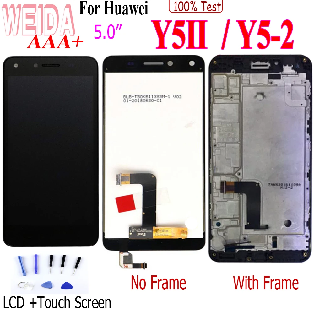 

Weida 5.0" For Huawei Y5 II LCD Display Touch Screen Digitizer For Huawei Y5 2 / Y5II lcd CUN U29 L23 L03 L33 L21 L01 LCD Tool
