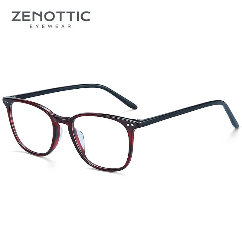 

ZENOTTIC Brand Acetate Glasses Frames Men Light Myopia Optical Eyewear Square Prescription Eyeglasses Frames BT2007