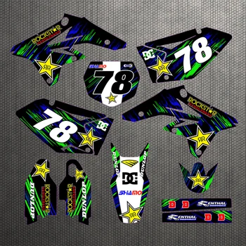 

Motorcycle stickers custom complete tool graphics background decal sticker quantity luster for the team RMZ 250 2007 2008 2009