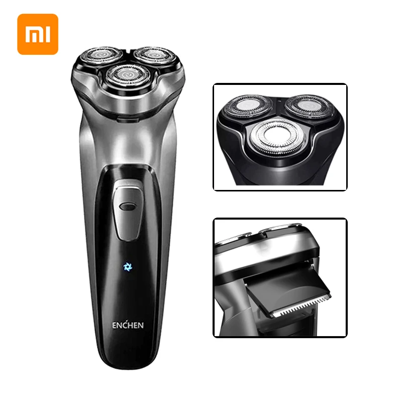 Xiaomi Enchen, мужская электробритва, бритва 3D Type-C, USB перезаряжаемая, 3 лезвия, портативный триммер для бороды, режущая машина для бакенбардов Xiaomi Enchen, мужская электробритва, бритва 3D Type-C, USB перезаряжаемая, 3 лезвия, портативный триммер для бороды, режущая машина для бакенбардов