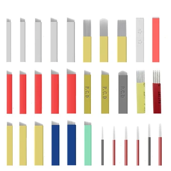 

Lâminas Microblading Líder nano flex hard circ Tebori Blade 0.16mm Microblading Eyebrow 7/9/11/12 Flex Para for Tebori