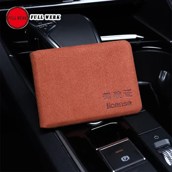 

Comfortable Car Driver License Bag Cover Card Holder Multi function Organizer for Touareg Interior Accessories