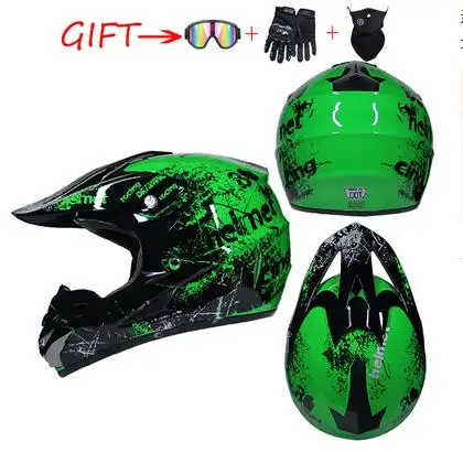 Мотоциклетный крест для мотоциклетного шлема MTB DH внедорожный мотоциклетный гоночный шлем с очками перчатки маска - Цвет: 7