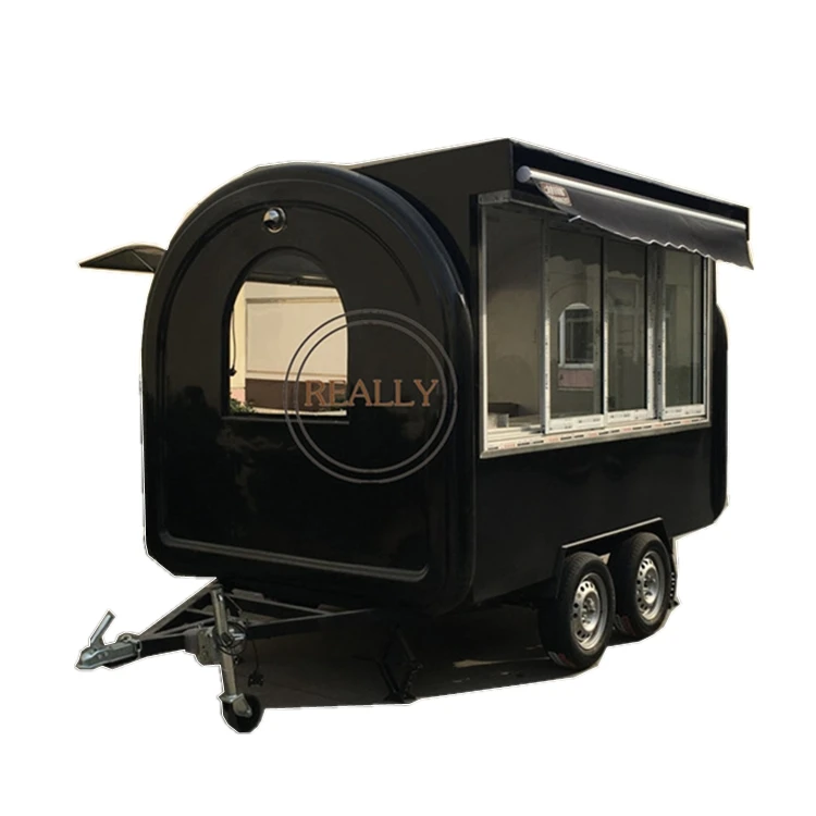

Double axles color customized street outdoor fast food van food truck cart classic cars fast mobile food truck