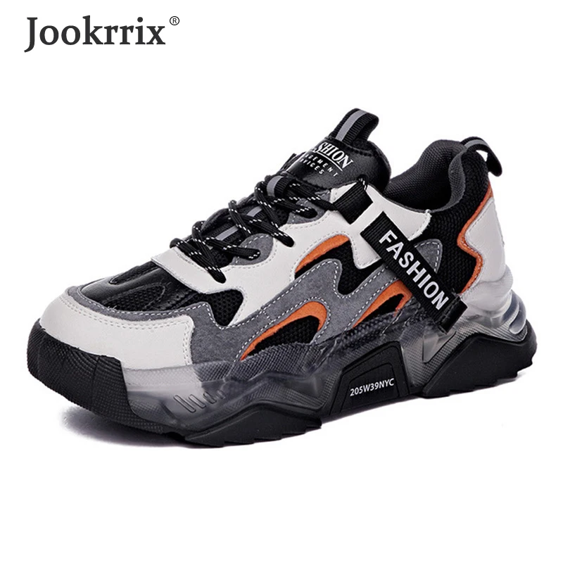 

Jookrrix 2020 Women Sneaker Autumn Winter Fashion Shoes Chunky Sneakers For Female Brand Thick Sole Sports Sneaker Black ZD2909