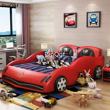 

Ngryise 1 set Nordic three classic color car shape nordic children bed