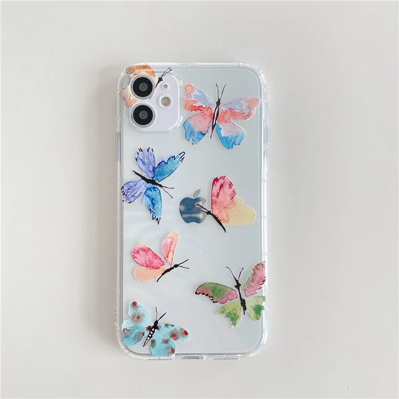 Butterfly Phone Case For Iphone 11 Pro Max For Girls Iphone 12 Mini Xs Xr X 7 8 Plus Cute Butterflies Cases Soft Clear Cover Phone Case Covers Aliexpress