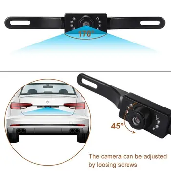 

Universal DC 12V 170 Degree License Plate Frame Camera NTSC Car Reversing 8 LED Night Vision Rearview Car Vehicle Camera