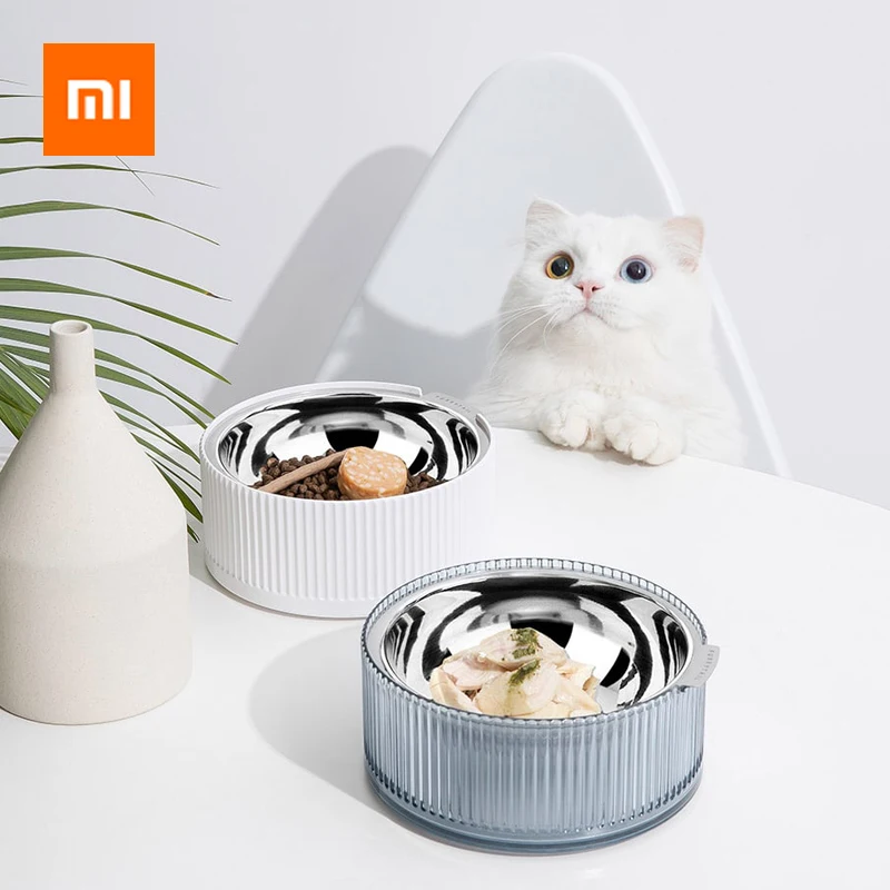 Xiaomi Heatable миска для кошки Антибактериальная кормушка из нержавеющей стали для домашних животных Кормушка для кошек кормушка для кота чаша товары для домашних животных для котенка