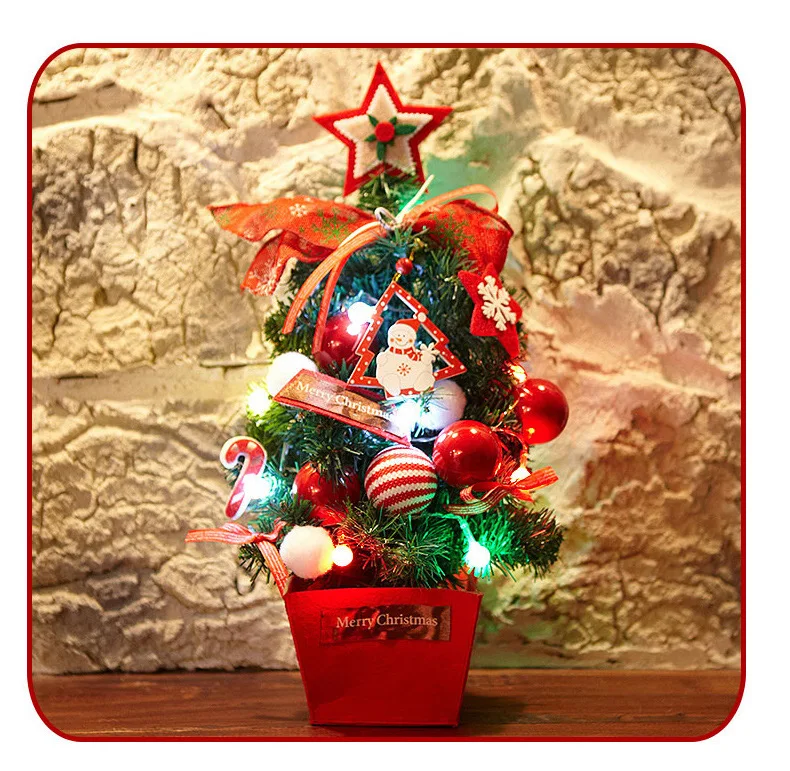 High Quality Christmas Tree Package 50cm Desktop Small Mini Decorative Christmas Tree Decoration Gift Box Christmas Decorations QW109 (11)