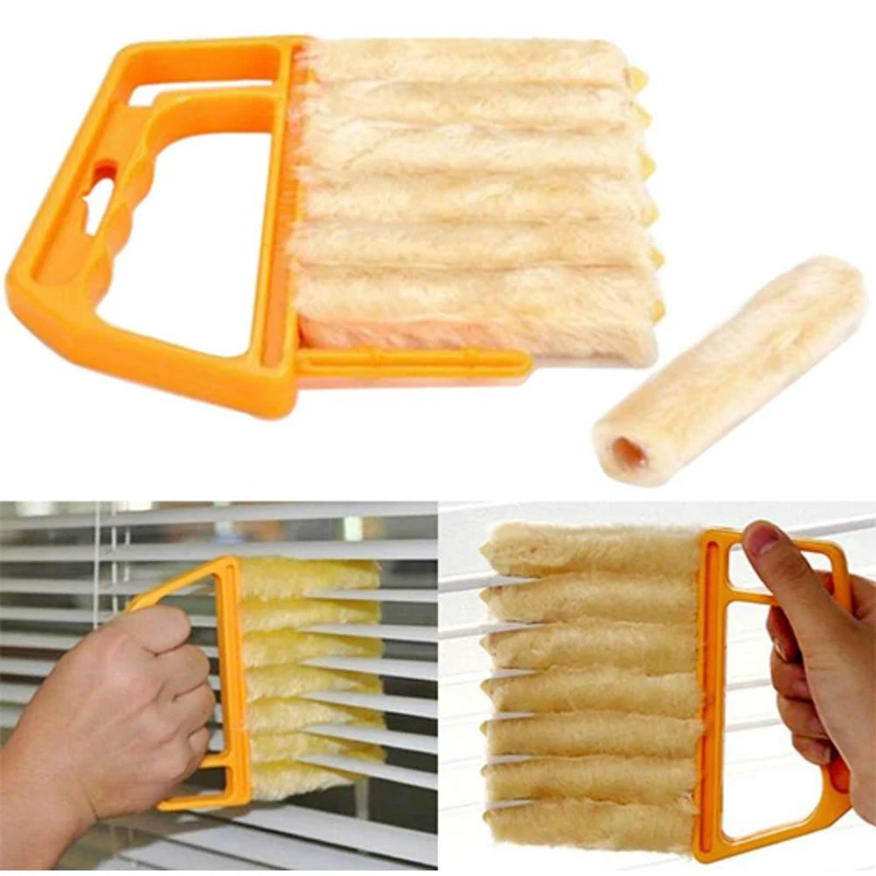 Microfiber Window Cleaning Brush Air Conditioner Duster Cleaner Venetian Blind Brushes Cloth Washable | Дом и сад