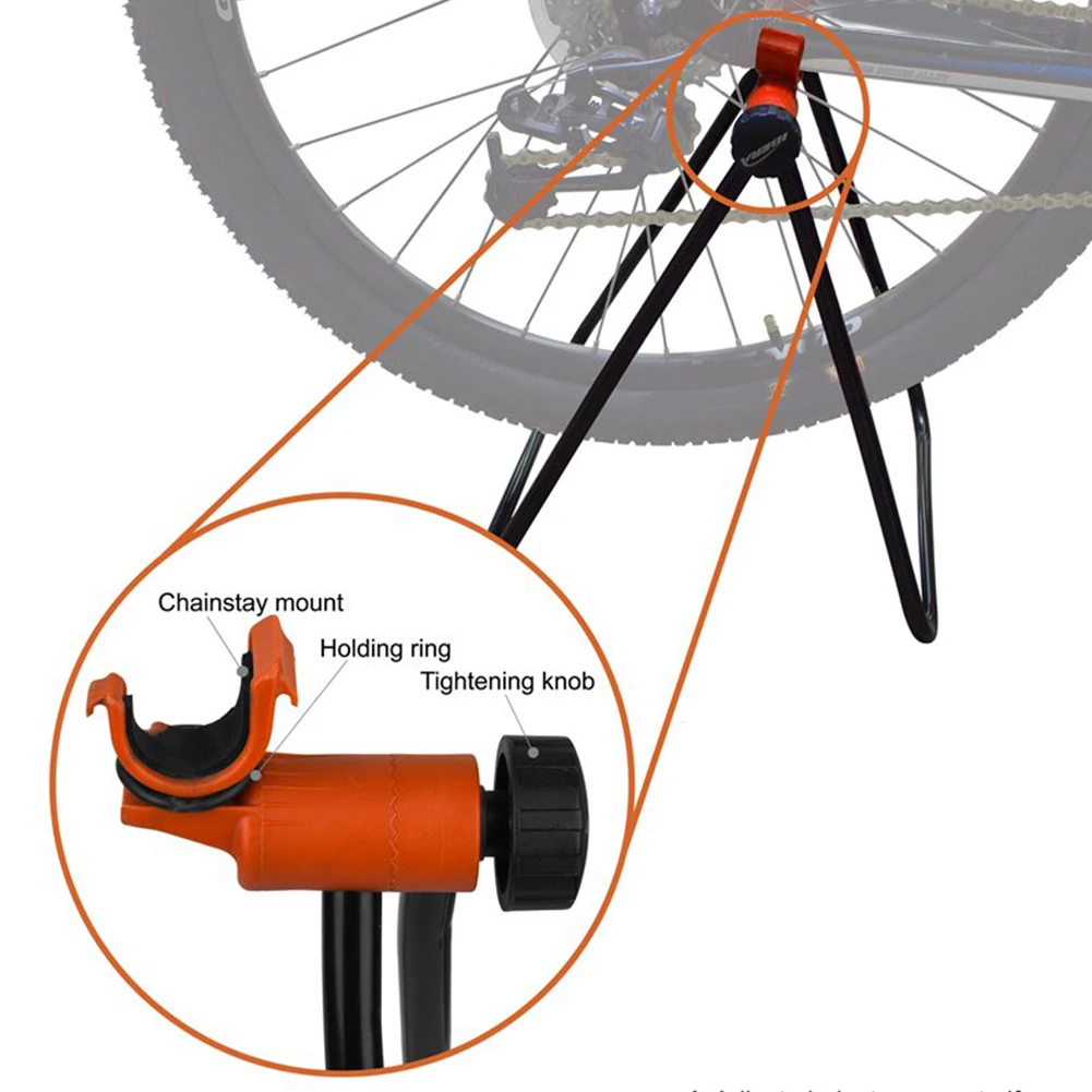 Велосипедная стойка регулируемая высота стояночный стеллаж обслуживание Холдинг Кольца пол треугольник складной держатель для велосипеда ремонтные аксессуары