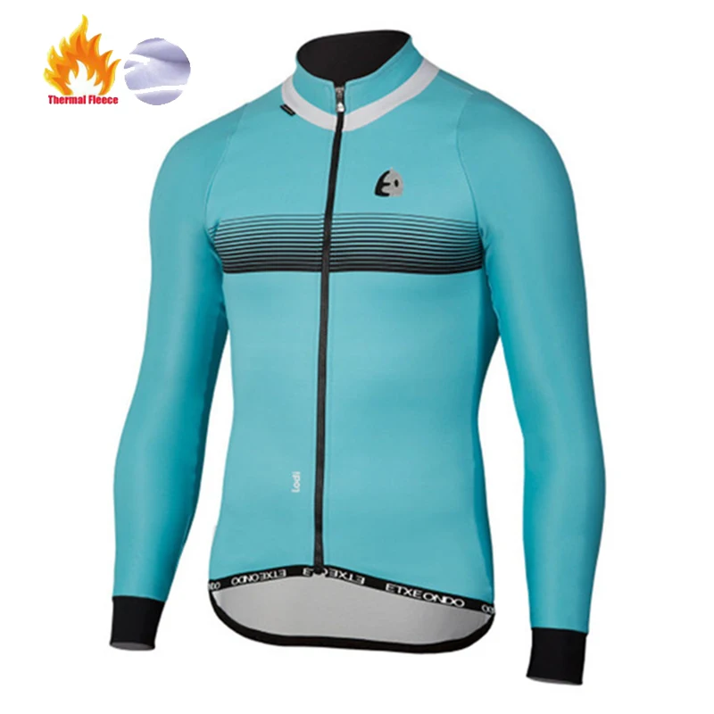 fleece jersey 6 Etxeondo Майо ciclismo invierno с длинным рукавом Велоспорт Джерси велосипед одежда Рубашки MTB Одежда для велосипеда зимняя термо флис - Цвет: fleece jersey 6
