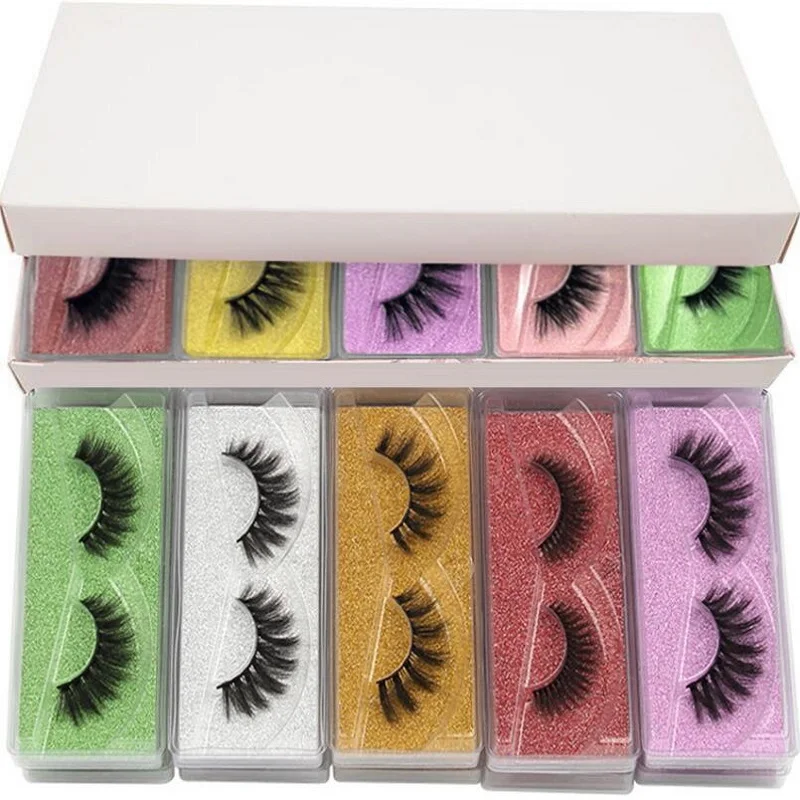

Eyelashes Wholesale 6D Mink Lashes Natural False Eyelashes Long Set faux cils Bulk Makeup wholesale lashes DHL free shipping
