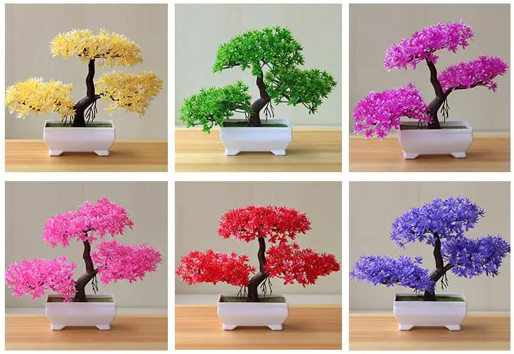 Креативный мини-шар Сакура снежок искусственное растение в горшках маленький горшок для дерева домашние декоративные растения цветочное украшение