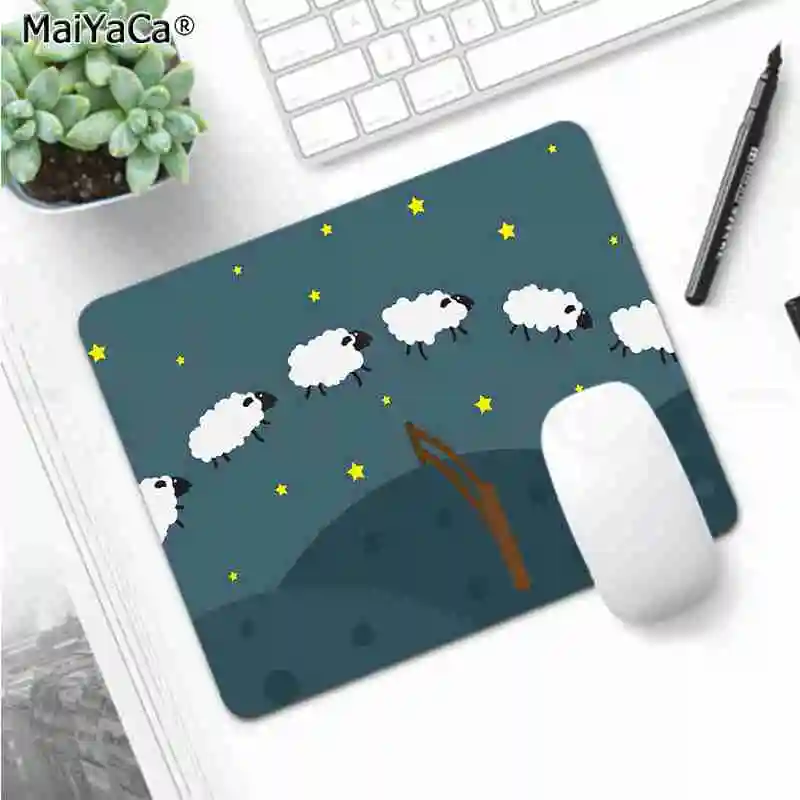No Lock Edge25x29cm MaiYaCa Печатный овечий коврик для мыши для ноутбука и компьютера, гладкий коврик для письма, настольные компьютеры, коврик для игровой мыши - Цвет: No Lock Edge25x29cm