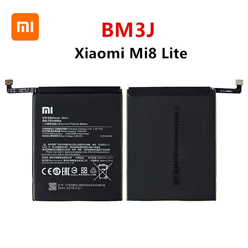 10000mah battery mobile Xiao mi 100% Orginal BM3J 3350mAh Battery For Xiaomi 8 Lite MI8 Lite BM3J High Quality Phone Replacement Batteries mobile battery pack