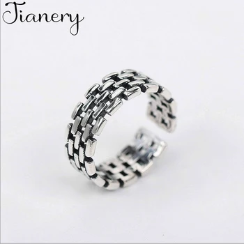 

JIANERY Wholesale Real 925 Sterling Silver Hollow Rings For Women Big Antique Rings Finger Jewelry High Quality