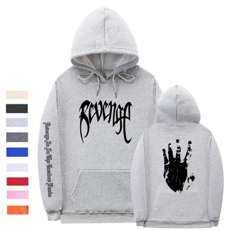 Толстовка Xxxtentacion Revenge для мужчин и женщин Мужская толстовка пуловер с капюшоном в