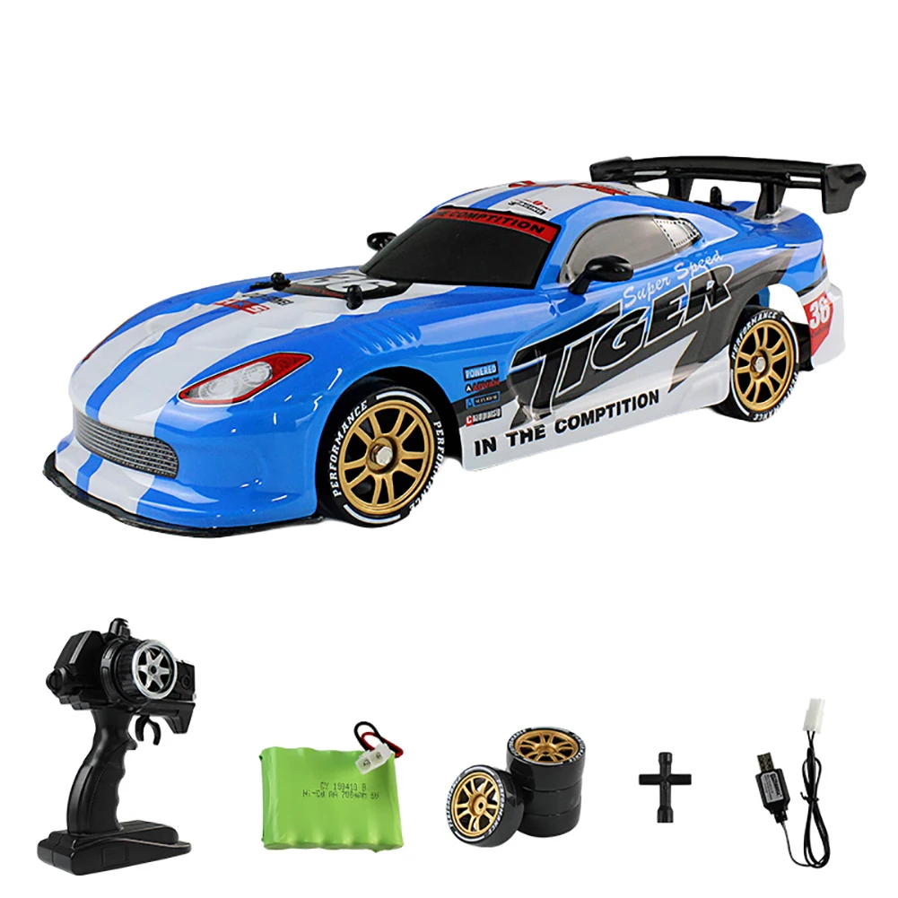 1/16 4WD 2,4 ГГц радио RTR д/у высокая скорость гоночный Дрифт автомобиль дистанционного автомобиля перезаряжаемый автомобиль Bestuurbare авто с светодиодный игрушки с огоньками
