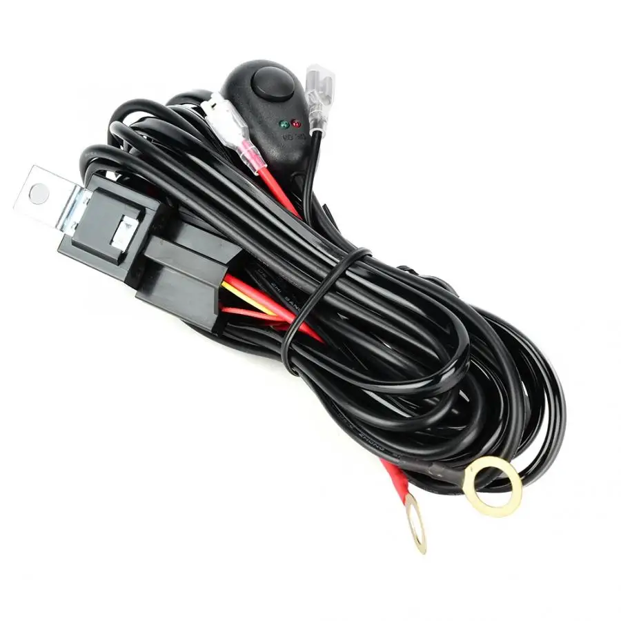 12/24V 250W 40A Автомобильный светодиодный свет лампы проводного соединения выключатель проводки реле 16AWG кабельный жгут светодиодный линия жгут
