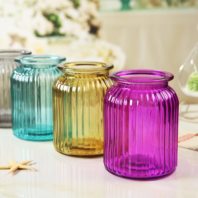 Современная красочная прозрачная стеклянная ваза, украшения, гидропоника, растение, цветы, ваза, бутылка для хранения, домашний декор