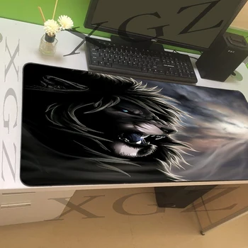 

XGZ Animal Ferocious Lion HD Large Gaming Mouse Pad Precision Lock Edge Office Computer Desk Mat Rubber Stripe Non-slip for Csgo