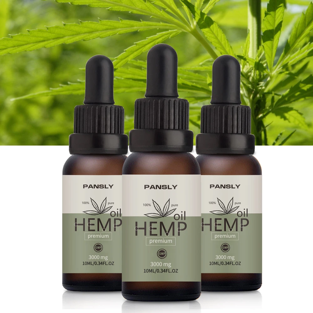 

3pcs Natural Organic Hemp Oil Aromatherapy Essential Oils Anti--Inflammatory Body Skin Care Massage Spa Pain Relief Anti Anxiety