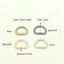 

5Pcs 19mm Flat Dee Buckle Metal O D Rings for Webbing Strapping Bags Handbag Dog Collar Hardware Leather Craft Accessories